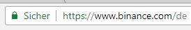 Binance https sicher
